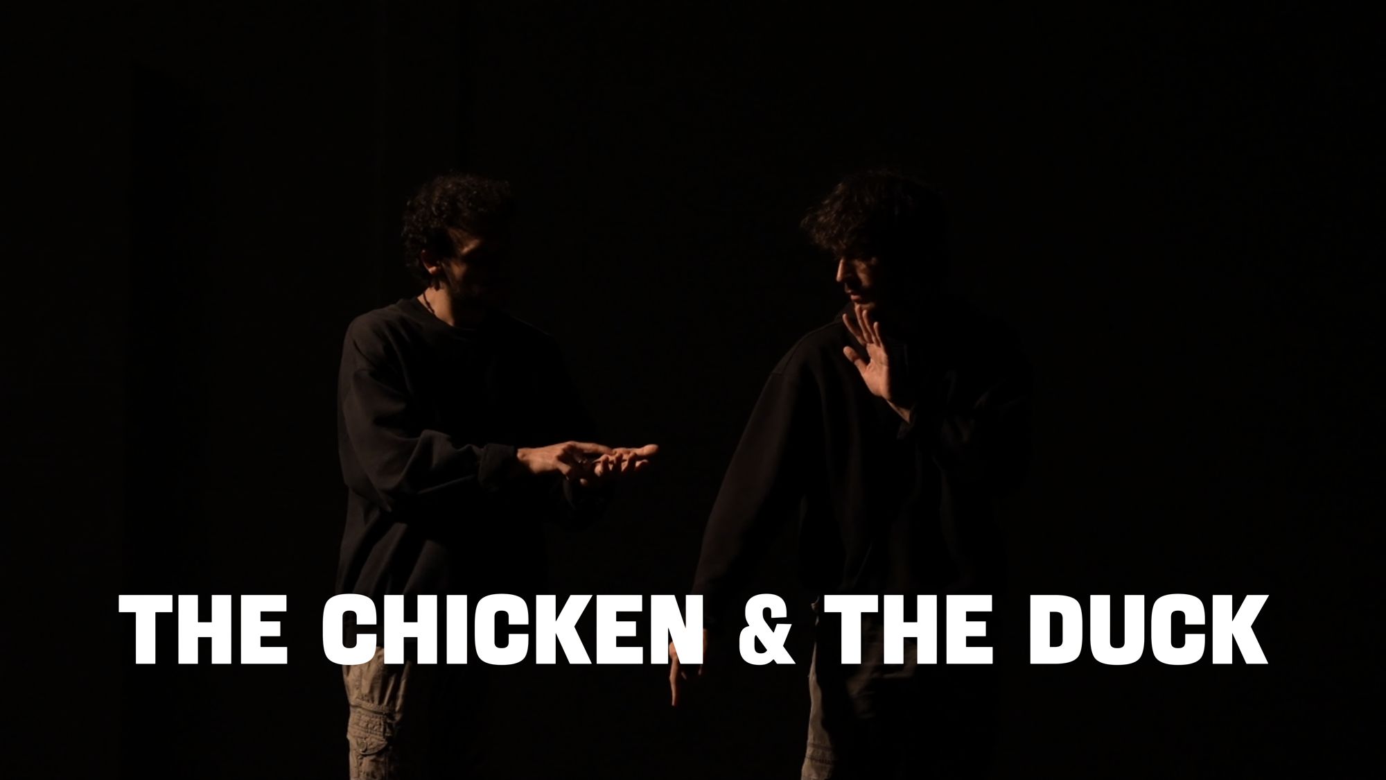 The Chicken & the Duck title over the two performers